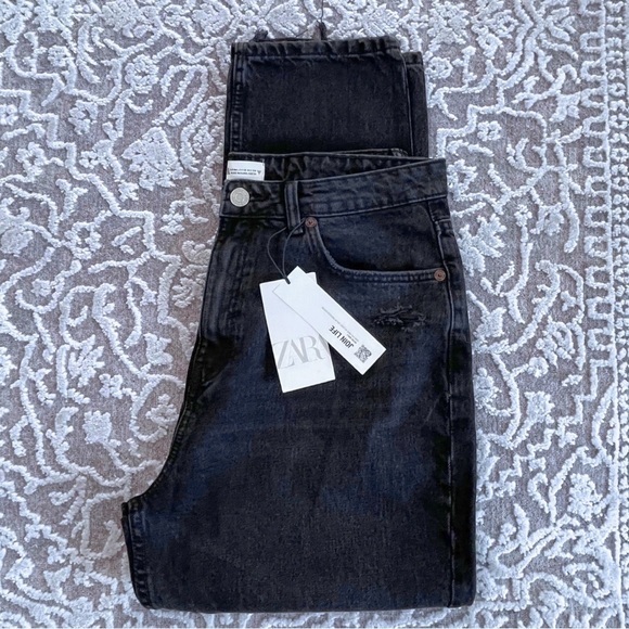 NWT Zara High Waist Crop Jeans - Picture 12 of 12